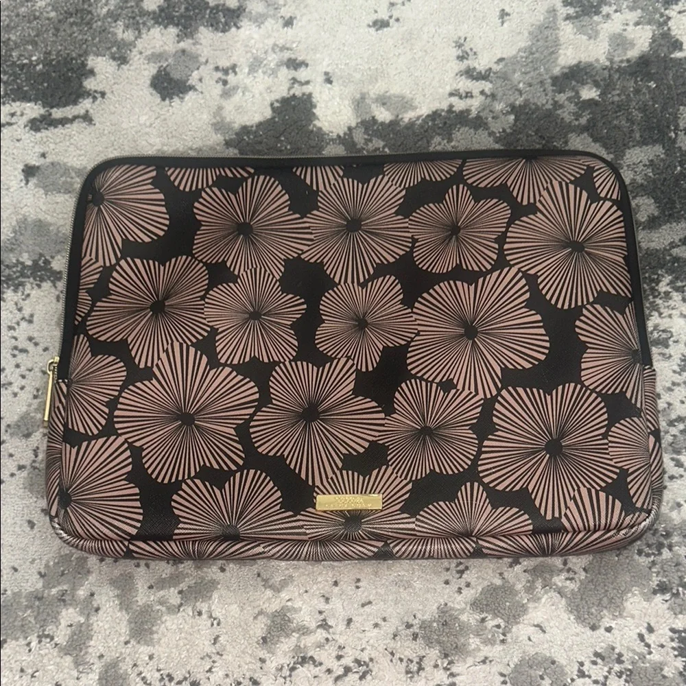 Trina Trina Turk black and pink Floral 13in Laptop Sleeve